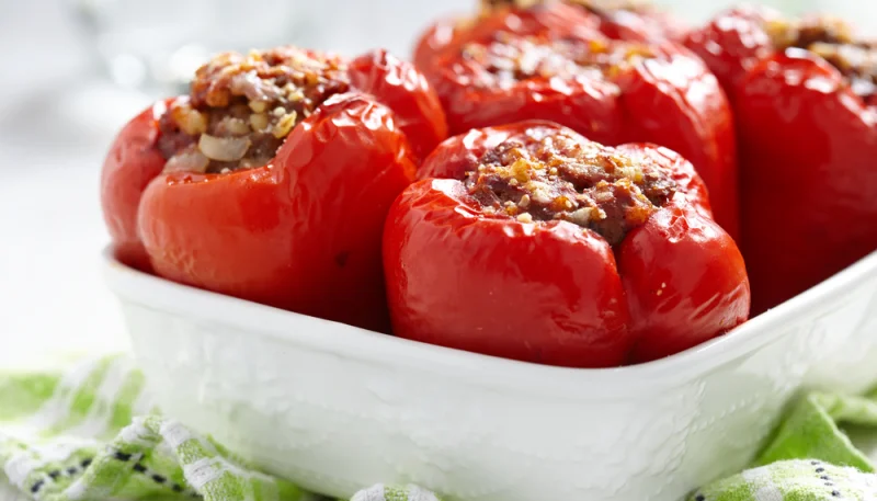 Poivrons farcis au boeuf