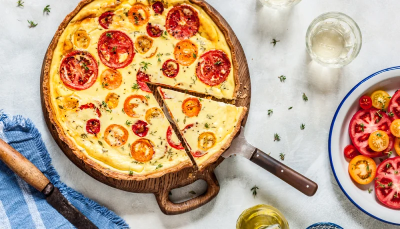 Quiche aux tomates et chèvre