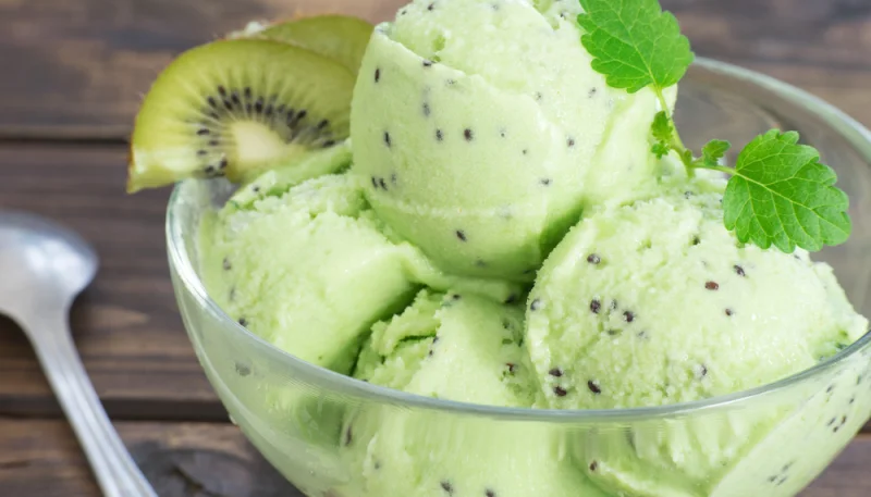 Sorbet au kiwi sans sorbetière
