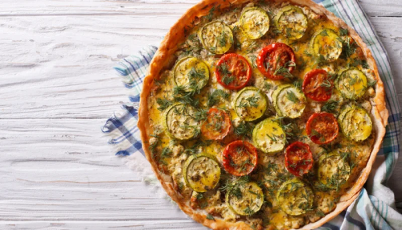 Tarte aux tomates et courgettes