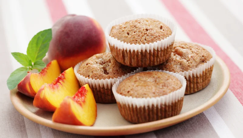 Muffins aux pêches