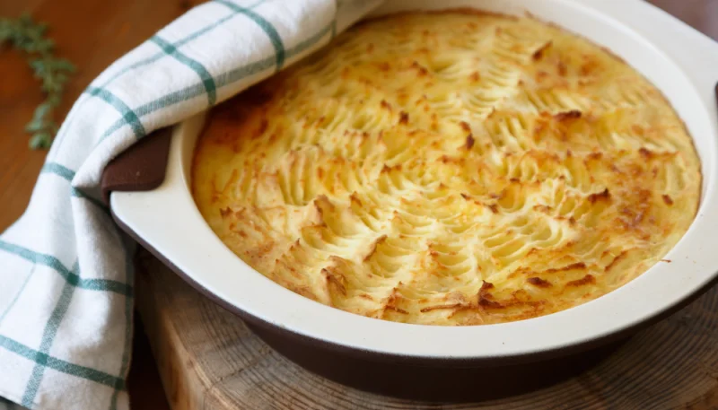 Parmentier de jambon aux poireaux