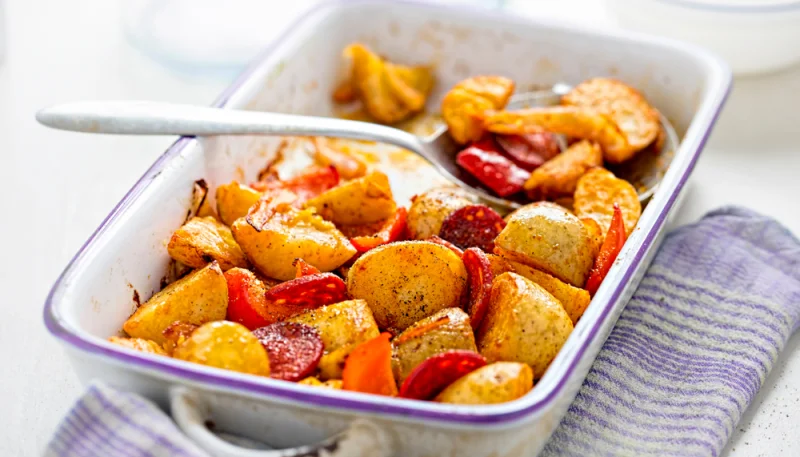 Poêlée de pommes de terre au chorizo et poivron
