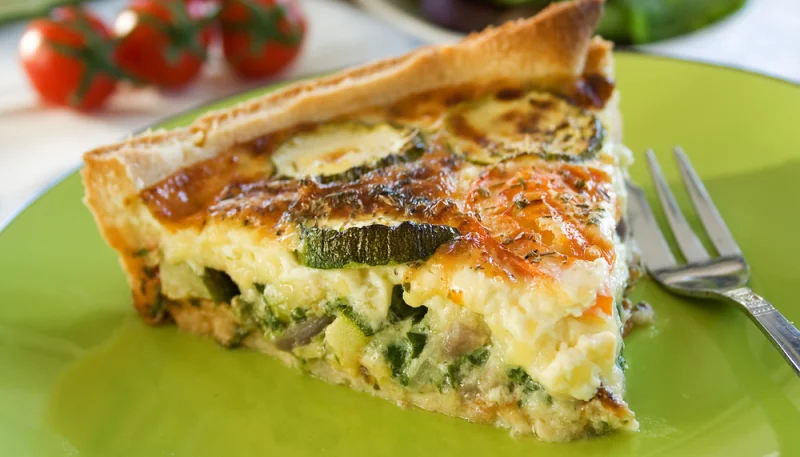 Quiche aux courgettes et mozzarella