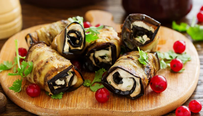 Roulés d'aubergines à la mozzarella