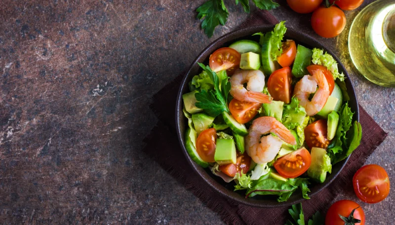 Salade de crevettes à l'avocat