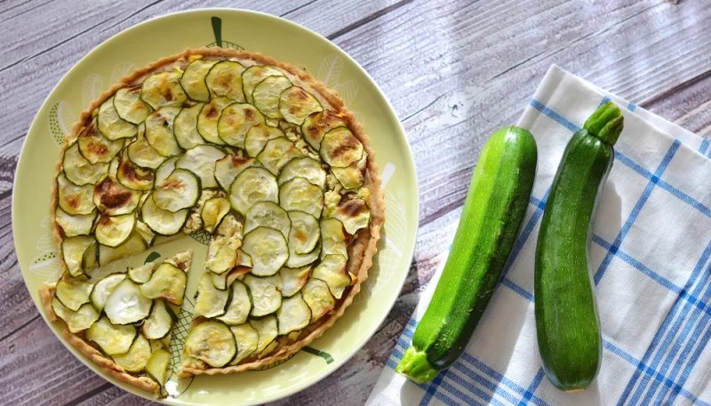 Tarte aux courgettes et moutarde
