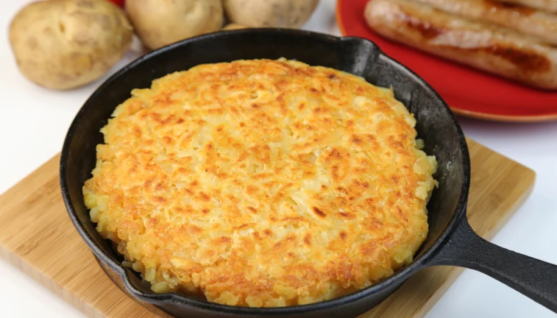Rösti de céleri-rave et pommes de terre
