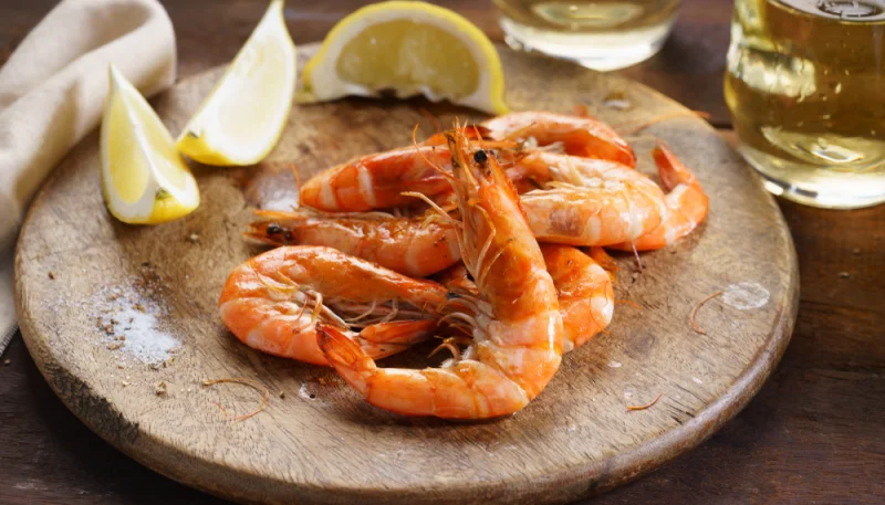 Crevettes sautées au cidre
