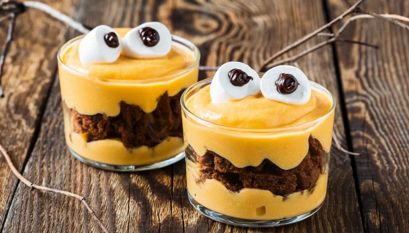 Monstres d'Halloween à la crème d'orange