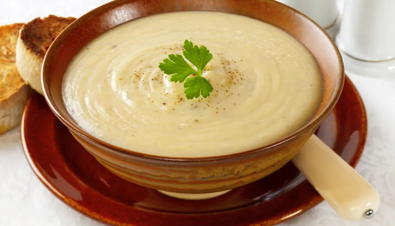 Crème de brocolis, pommes de terre et patate douce