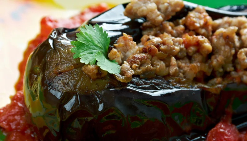 Aubergines farcies à la merguez