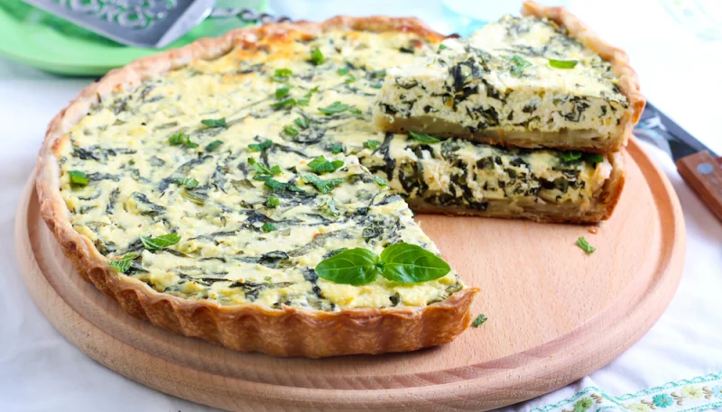 Quiche aux épinards et Reblochon