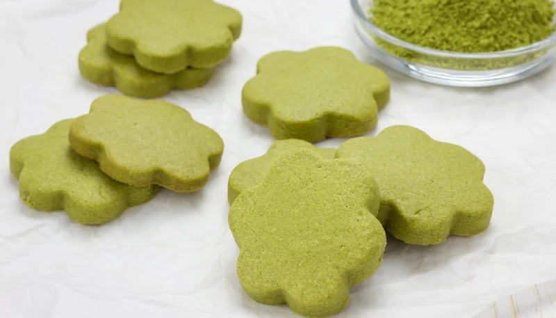 Sablés au thé matcha