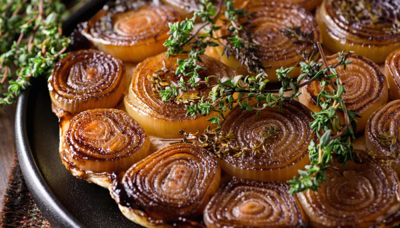Tatin aux oignons caramélisés