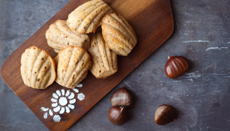 Madeleines coeur crème de marrons
