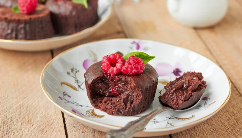 Moelleux au chocolat coeur framboise