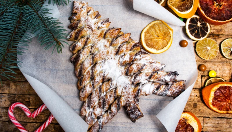 Sapin feuilleté au chocolat
