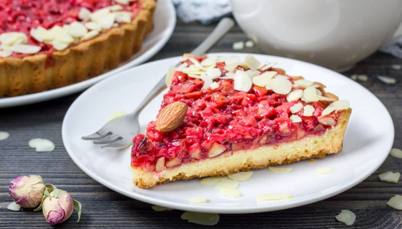 Tarte aux pralines roses