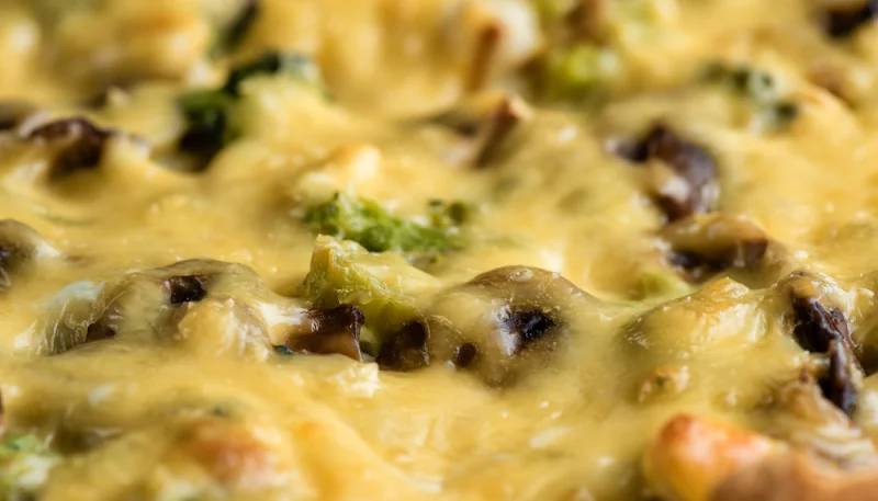 Gratin de pommes de terre aux épinards et champignons