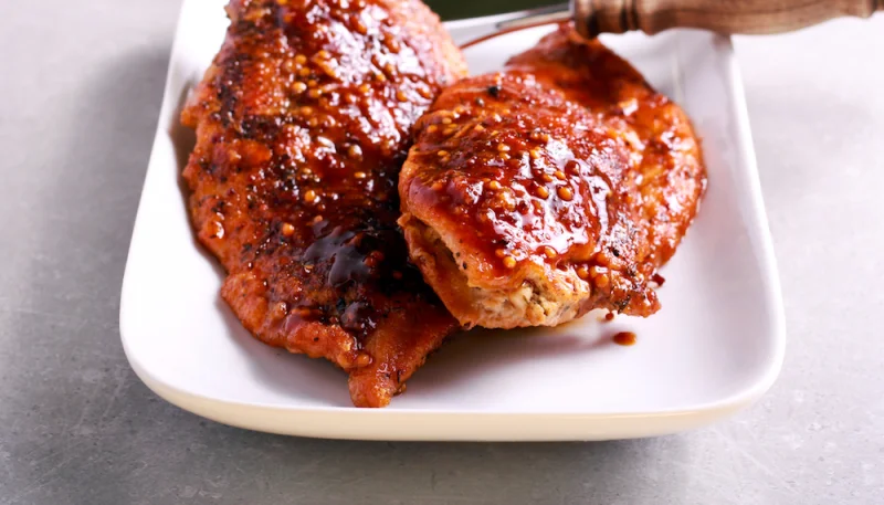 Blancs de poulet au miel et à la moutarde