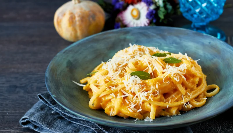 Spaghetti à la crème de butternut