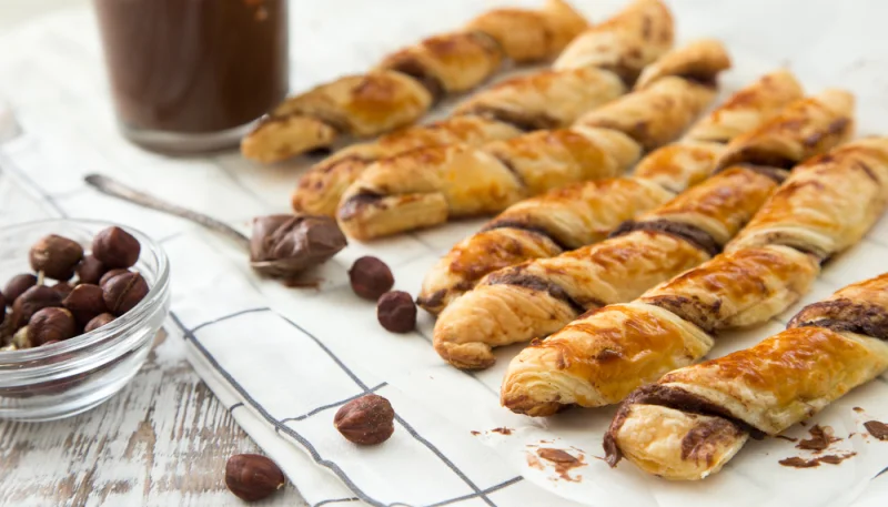 Torsades au chocolat et noisette