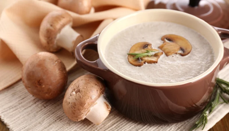 Velouté de champignons au micro-ondes