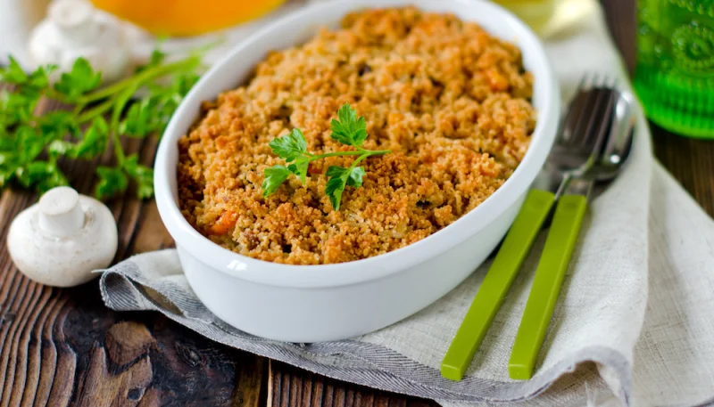 Crumble de potiron au bacon
