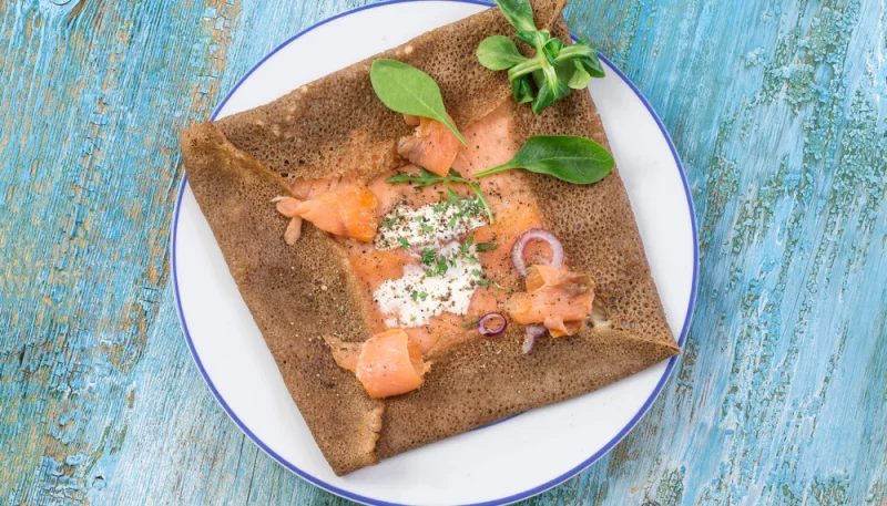 Galettes de sarrasin au saumon fumé