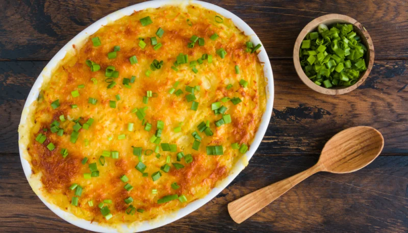 Gratin de crozets aux lardons