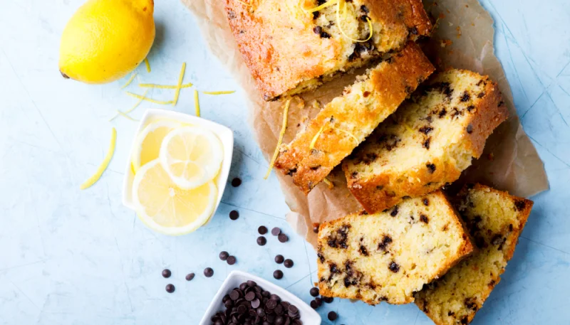 Cake au citron et pépites de chocolat