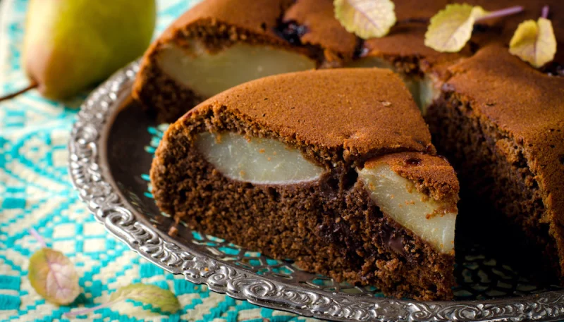 Gâteau poire-chocolat au micro-ondes