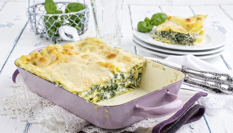 Lasagnes aux épinards et chèvre