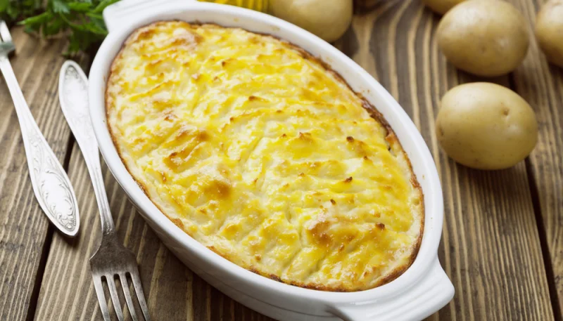 Parmentier de poulet aux champignons
