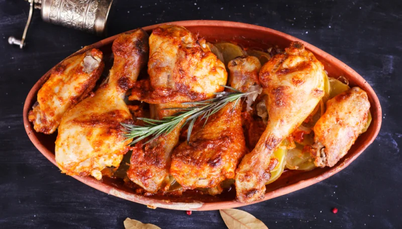 Pilons de poulet au fromage blanc et paprika