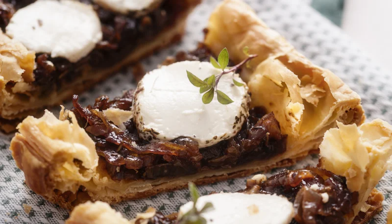 Tarte à l'oignon et au chèvre