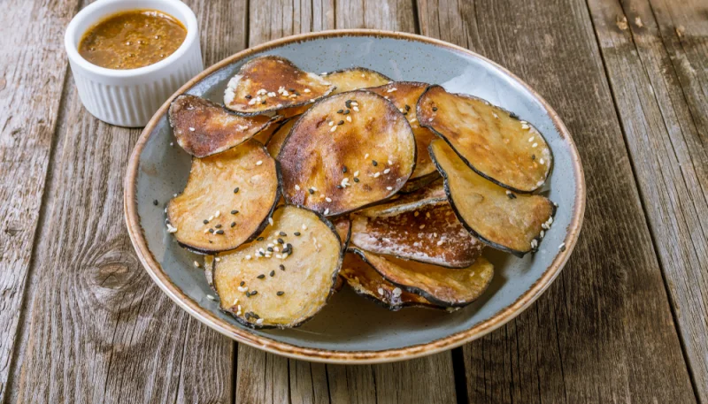 Chips d'aubergine