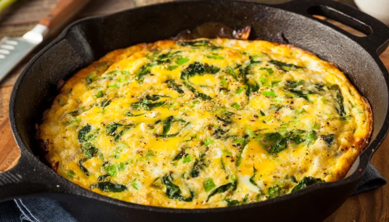 Frittata aux épinards et feta