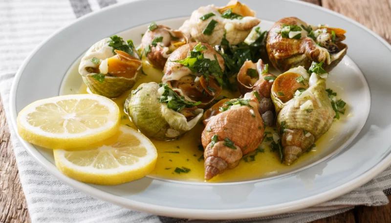Bulots gratinés en persillade