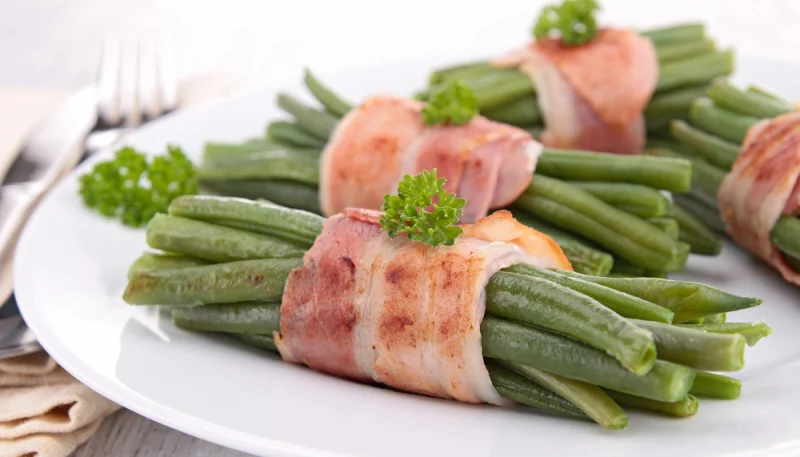 Fagots de haricots verts au bacon