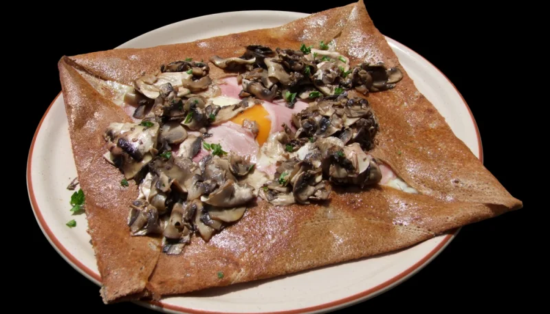 Galettes de sarrasin aux champignons