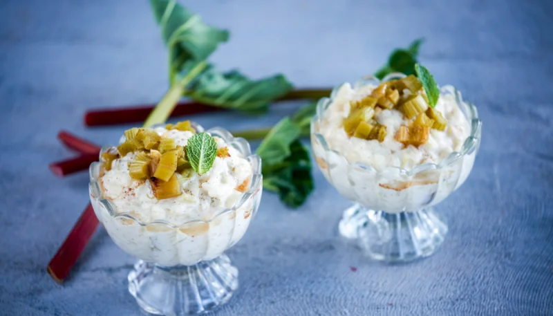 Riz au lait à la rhubarbe