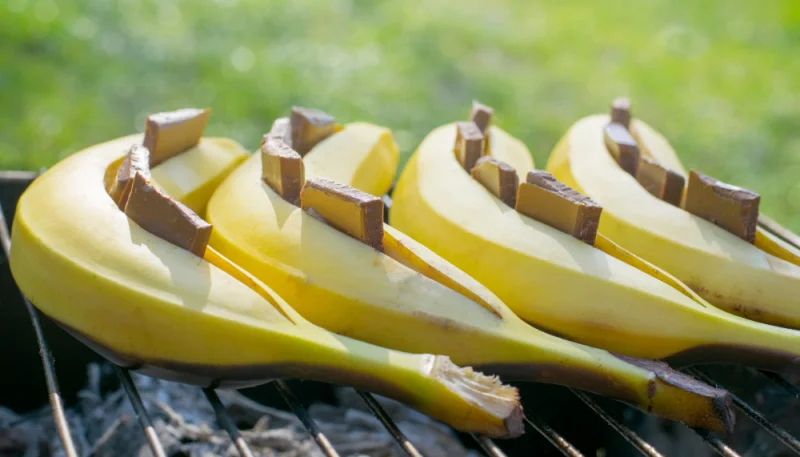 Bananes au chocolat au barbecue