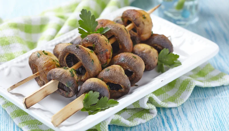 Brochettes de champignons
