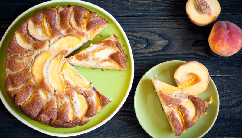 Gâteau moelleux aux nectarines