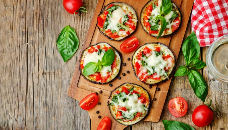 Mini-pizzas d'aubergine