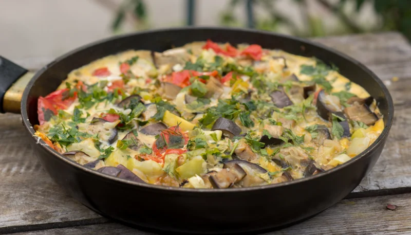 Omelette à la ratatouille