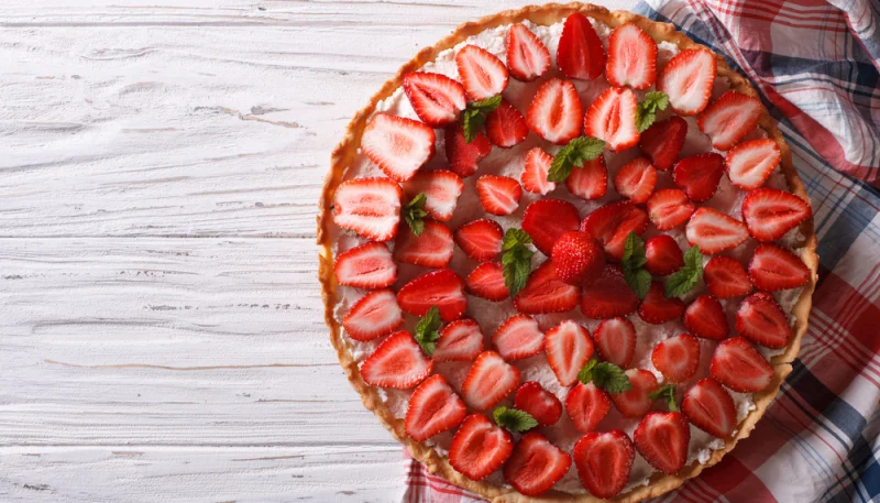 Tarte aux fraises et ricotta sans cuisson