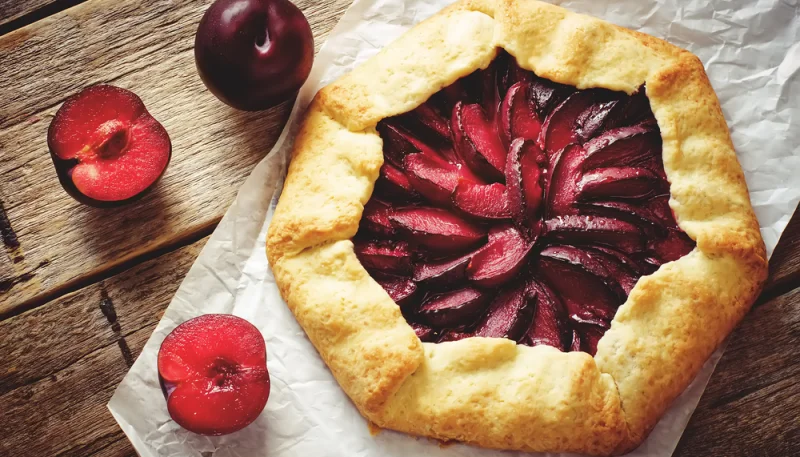 Tarte rustique aux prunes